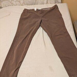Brunello & Cucinelli Cotton Blend pants Women's 12 Brown Side ZIp Pullon